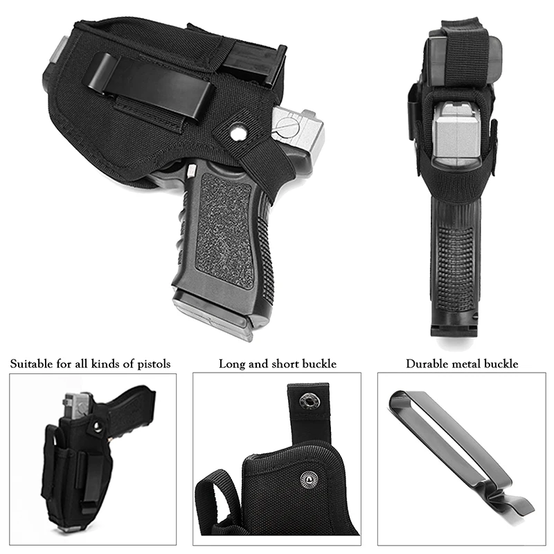 

Tactical Gun Holster with Bullet Clip Pouches Concealed Carry Holsters Belt Clip IWB OWB Airsoft Pistol Bag for All Size Handgun