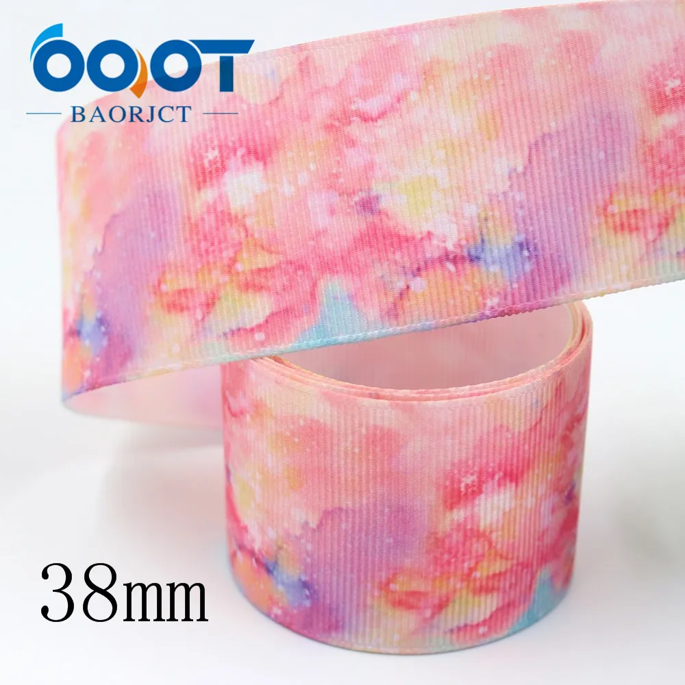 OOOT BAORJCT I-19809-1873 38 мм 10 ярдов мультфильм термопечать ленты grosgrain ремесла Лук cap DIY