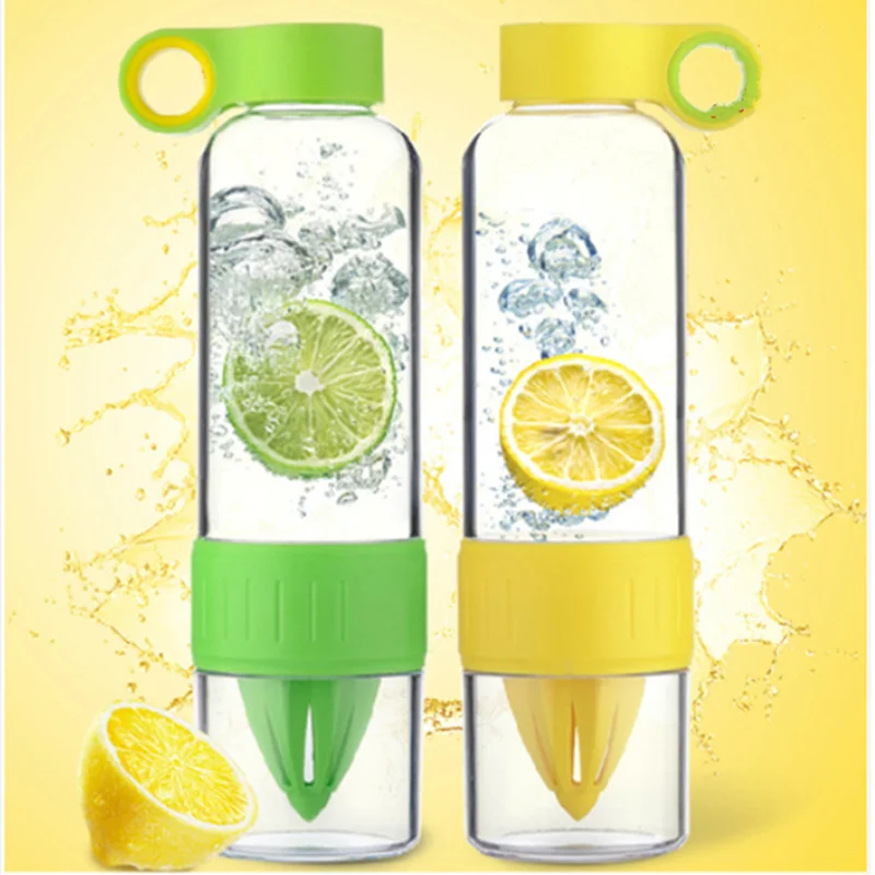 Модная Спортивная бутылка для питьевой воды шейкер лимонного сока ручная