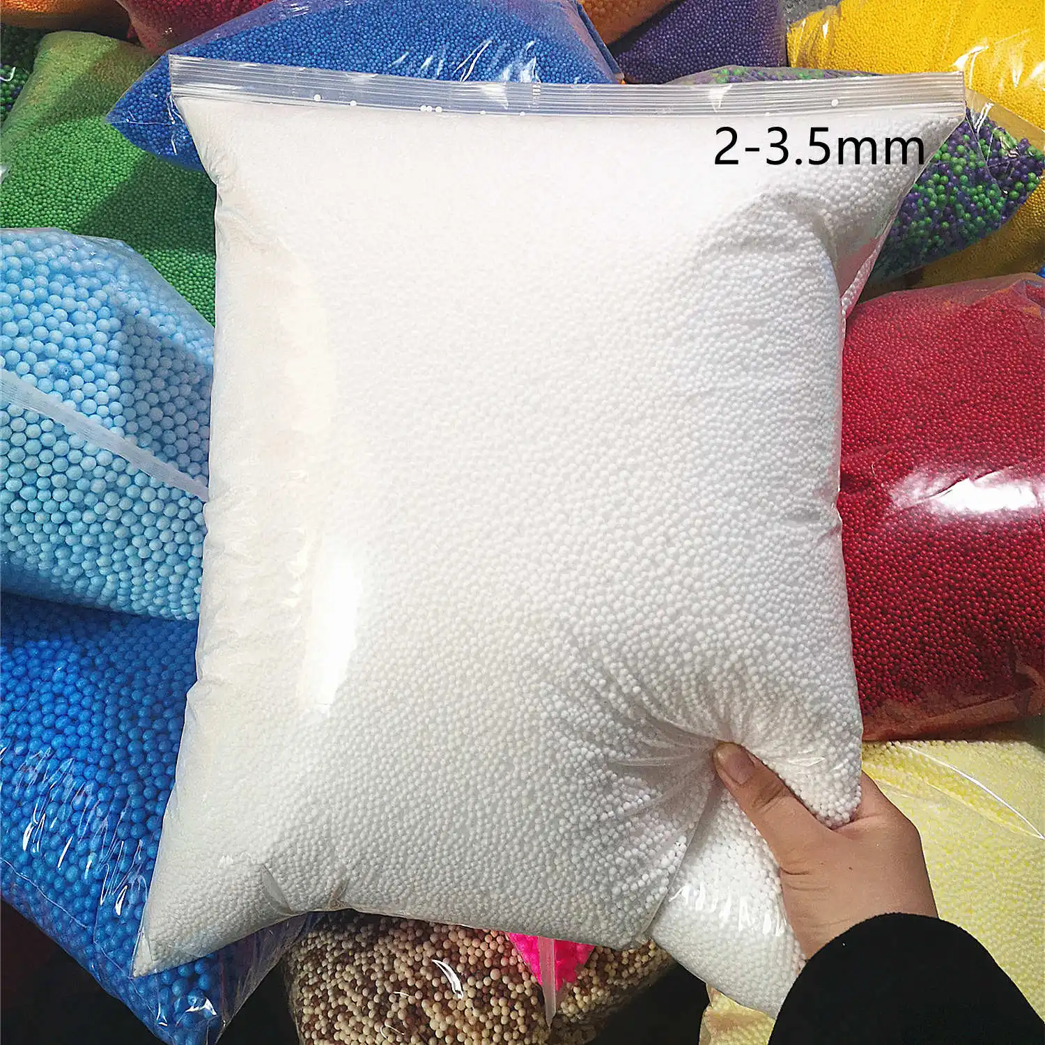 250g White Styrofoam Foam Balls for Bean Bag Bed Sleeping Pillow Chair Sofa Beds Filler 2-3.5 mm/4-6mm/6-8mm