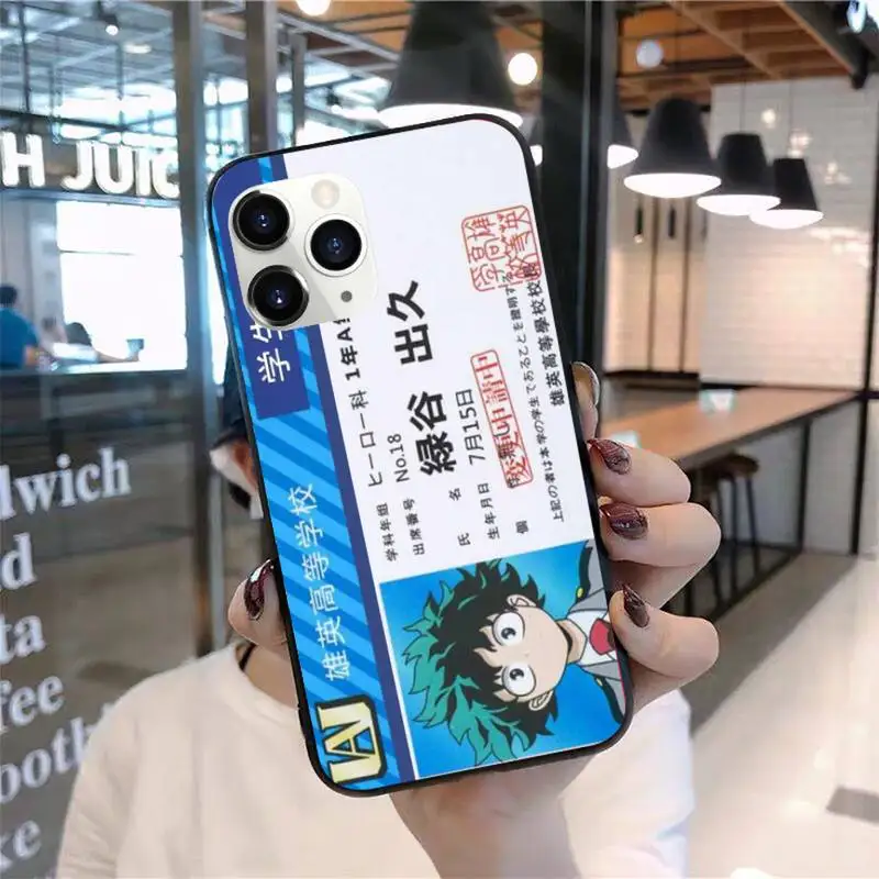 

My hero academia Cartoon Anime Phone Case for iPhone 11 12 pro XS MAX 8 7 6 6S Plus X 2020 XR Mini