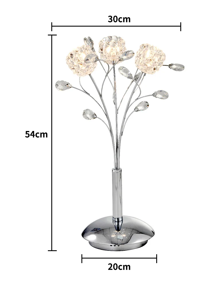3 heads dining room crystal table lamp led Abajur art Salon Led desk light G4 star luce restaurant standing | Лампы и освещение