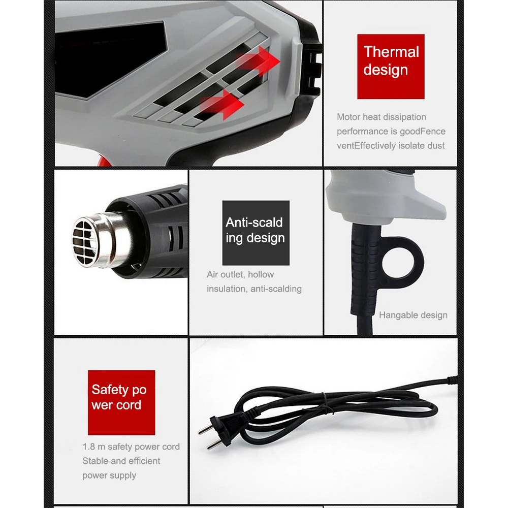 Набор для пайки 20 шт. Электрический паяльник с феном и регулировкой температуры 30