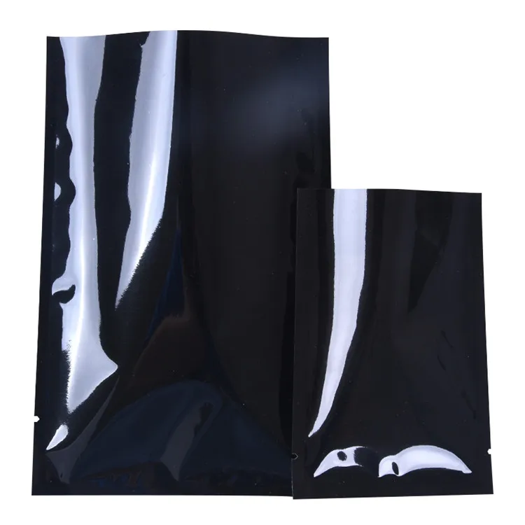 100 шт. глянцевая черная алюминиевая фольга открытая верхняя сумка сделай сам