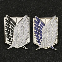 attack on titan brooch pin wings of liberty freedom scout regiment legion survey recon corp eren badge anime jewelry wholesale