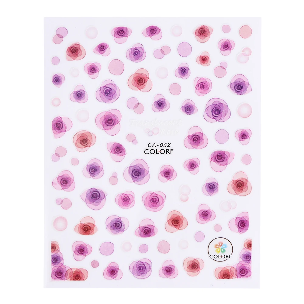 1 шт. 3D цветные наклейки на ногти сочные Сова растения картина с изображением