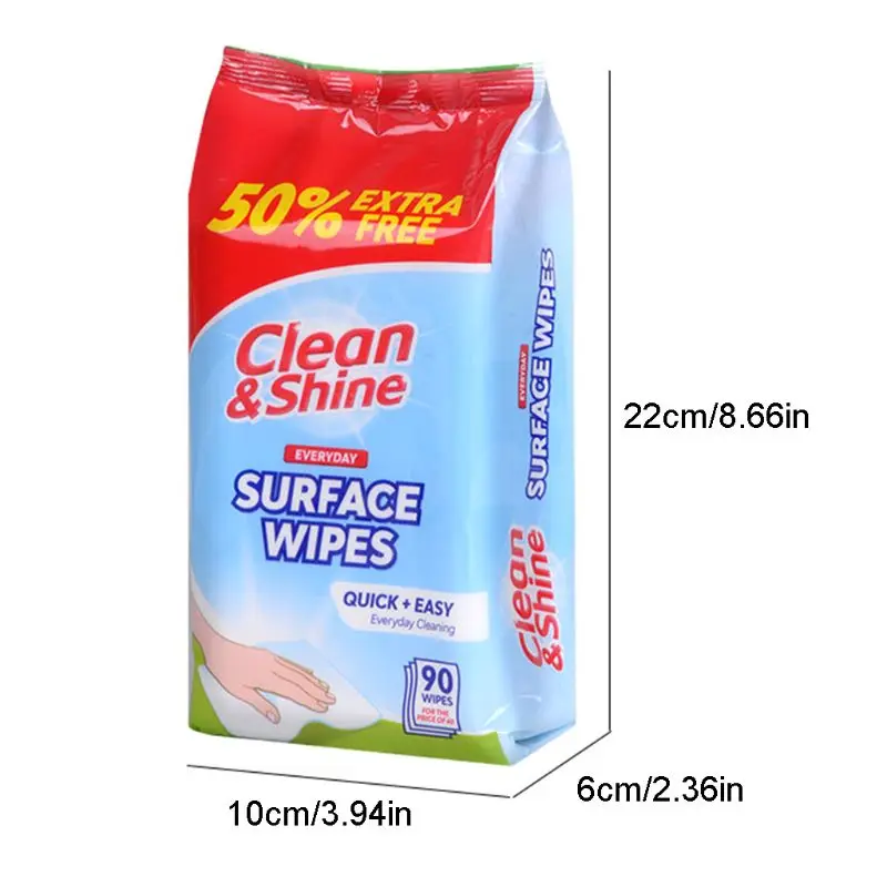 

90 Pcs/Bag Antibacterial Wipes 99.9% Efficient Sterilize Cleaning Wet Wipe Pads