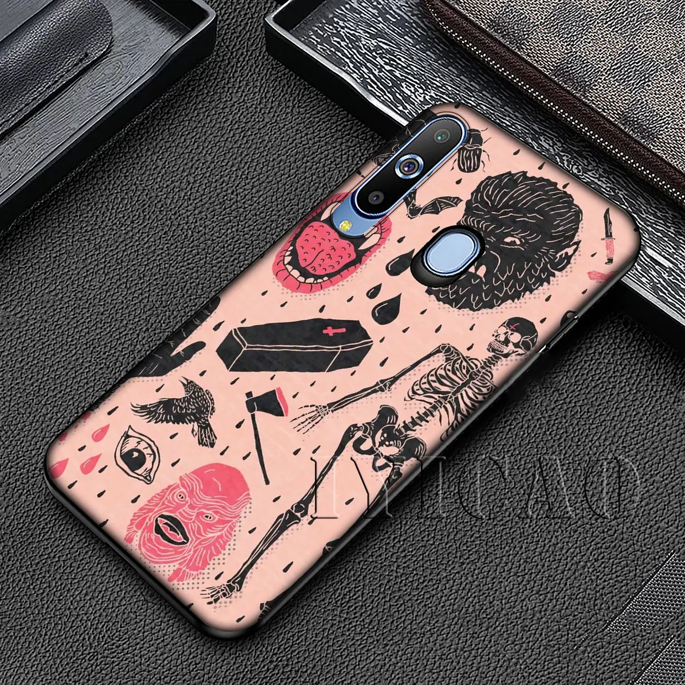 Мягкий силиконовый чехол IYICAO Girly Pastel Witch Goth для samsung Galaxy Note 9 8 10 Plus M10 M20 M30 M40 + черный |