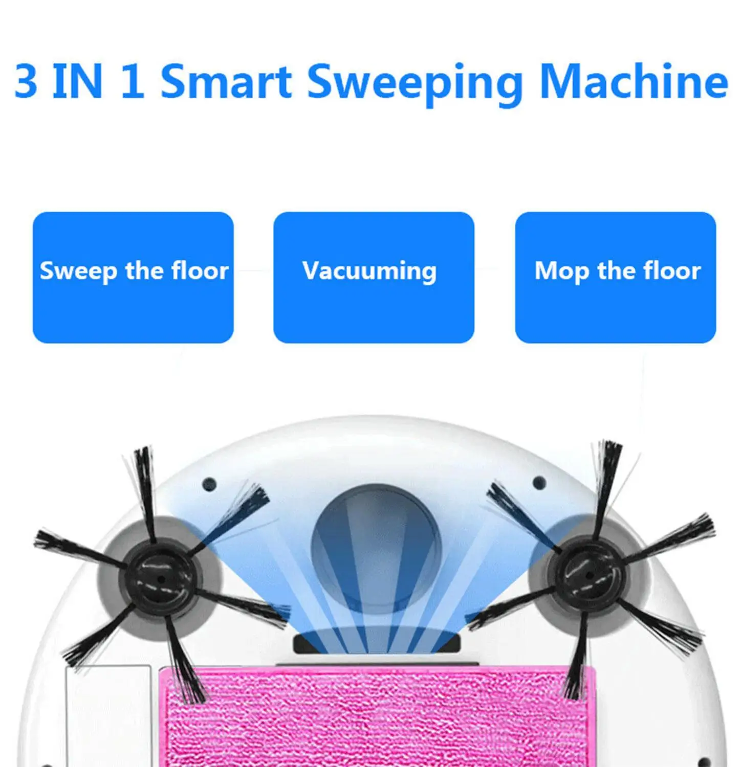 Automatic Robot 3-In-1 Smart Wireless Sweeping Vacuum Cleaner Dry Wet Cleaning Machine Charging Intelligent | Бытовая техника