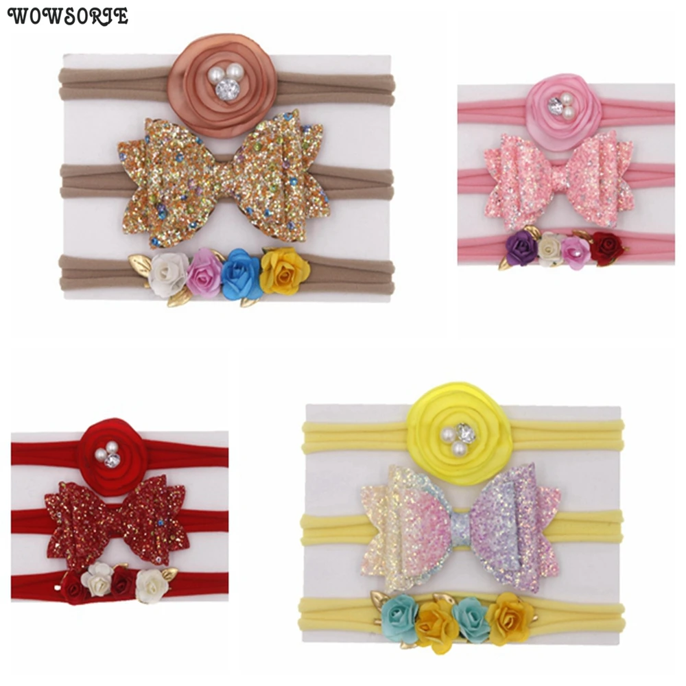 Детская повязка на голову нейлоновые повязки костюм для девочек банты волос с