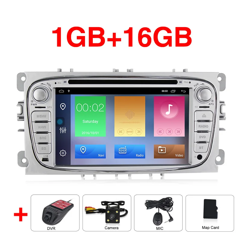 Новинка! HD1024* 600 2din Android 9,1 автомобильный Радио dvd-плеер gps навигация для FORD/Focus/S-MAX/Mondeo/C-MAX/Galaxy/Kuga 2+ 32G wifi - Цвет: Car dvd camera DVR S