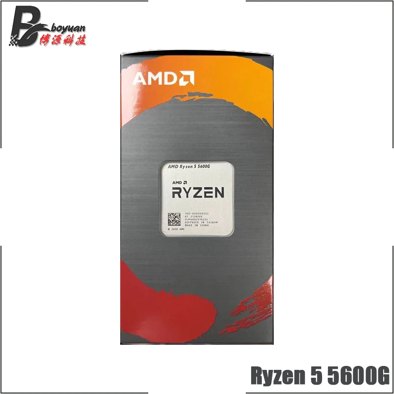  Процессор AMD Ryzen 5 5600G R5 5600G 3,9 ГГц шестиядерный двенадцатипоточный процессор 65 Вт L3 = 16M 100-000000252 разъем AM4 новый с куллером