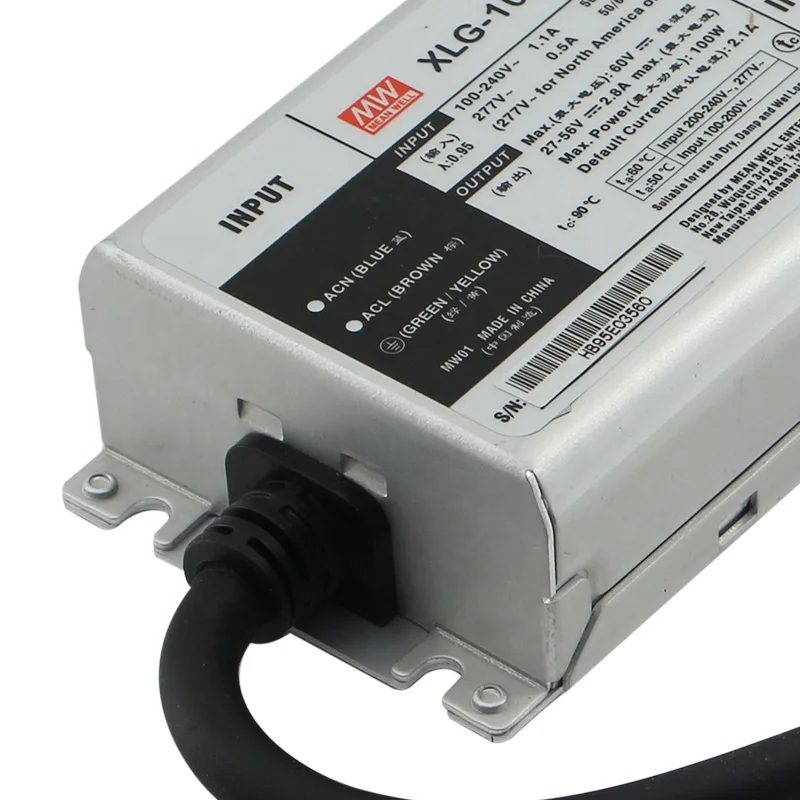 Бренд MEAN WELL представляет XLG-100-H-A 100 Вт 27-56в 2100mA постоянного Мощность режим светодиодный драйвер светодиодный Питание регулируемый