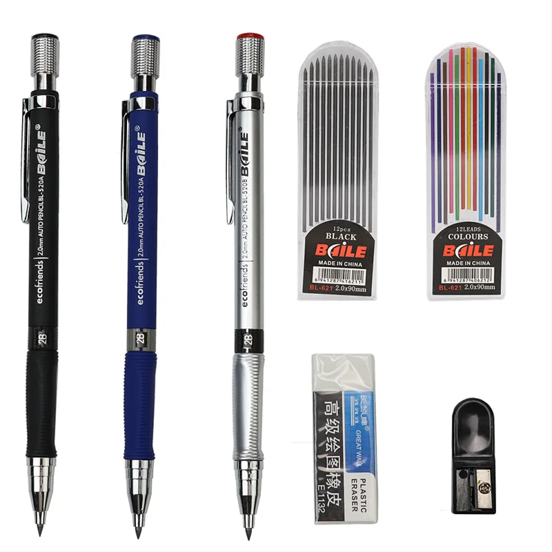 Optional Purchase 12 Color Refills 2b Black Pencil Lead Rawing And Writing Stationery