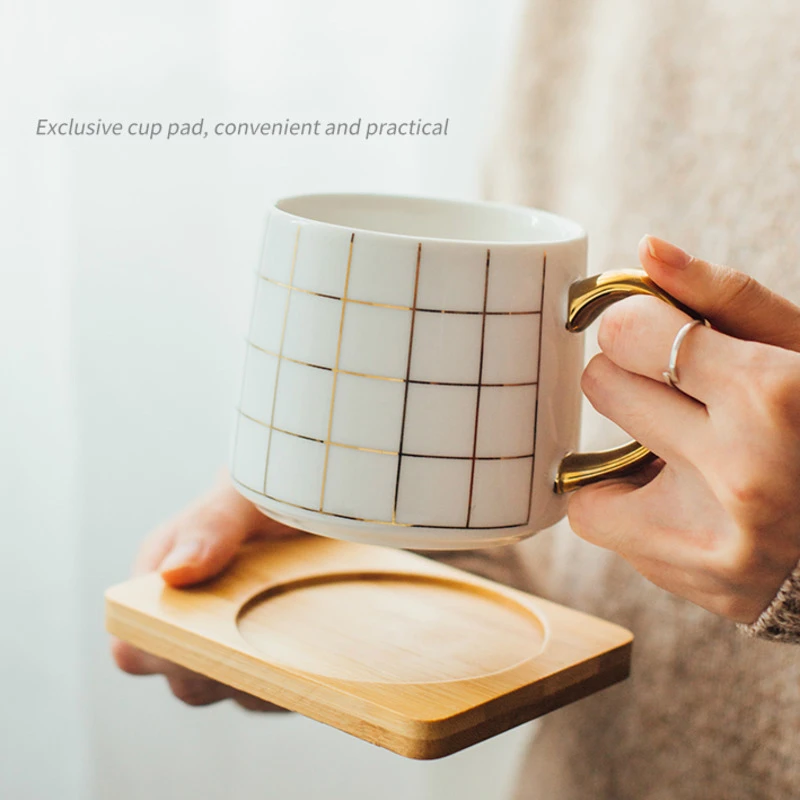 Роскошные керамические геометрические плед узор в горошек короткая кофейная