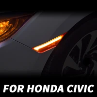for honda civic 10th 2016 17 18 2019 2020 2021 leaf board light streamer turn signal width light modified decoration accessories