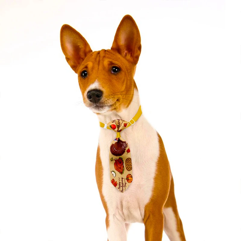 

Thanksgiving Style Pet Dog Accessories Adjustable Small Dog Cat Puppy Tie Dog Thanksgiving Tie for Small Dogs Pet Supplies