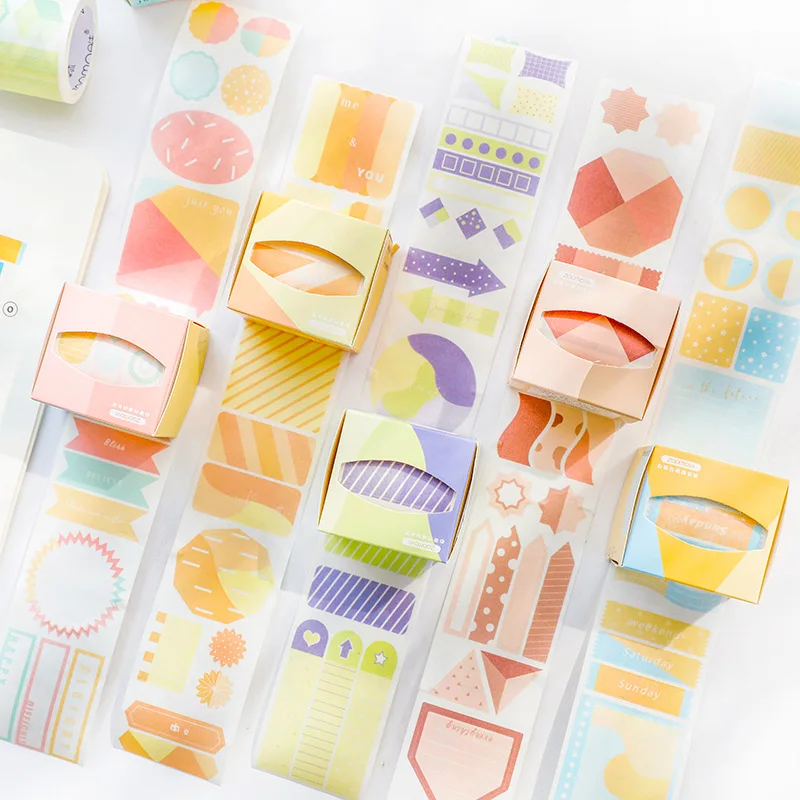 

Kawaii Скрапбукинг Washi лента милый декоративная изоляционная лента Журнал Дневник канцелярские корейские стикеры 017