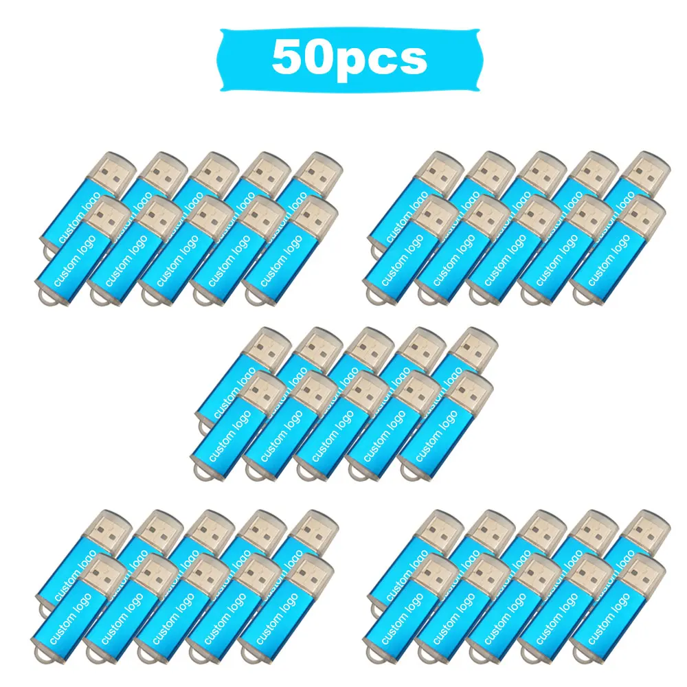 Бесплатная быстрая доставка бесплатный логотип металлическая Флешка 50 шт./лот 2