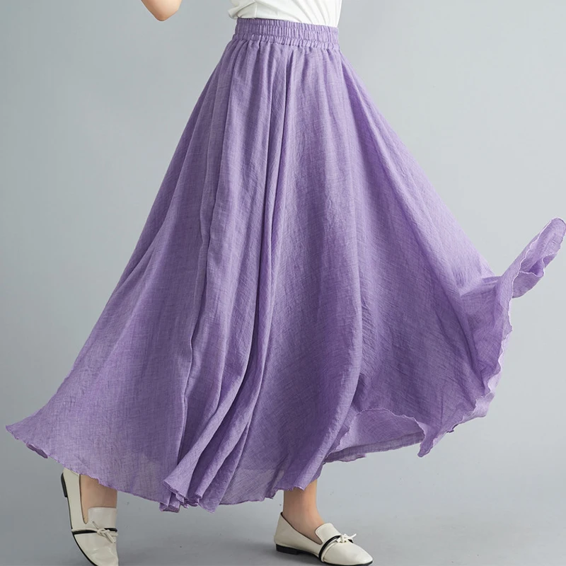 2020 женское длинное платье из хлопка юбки длинные с эластичной резинкой на талии