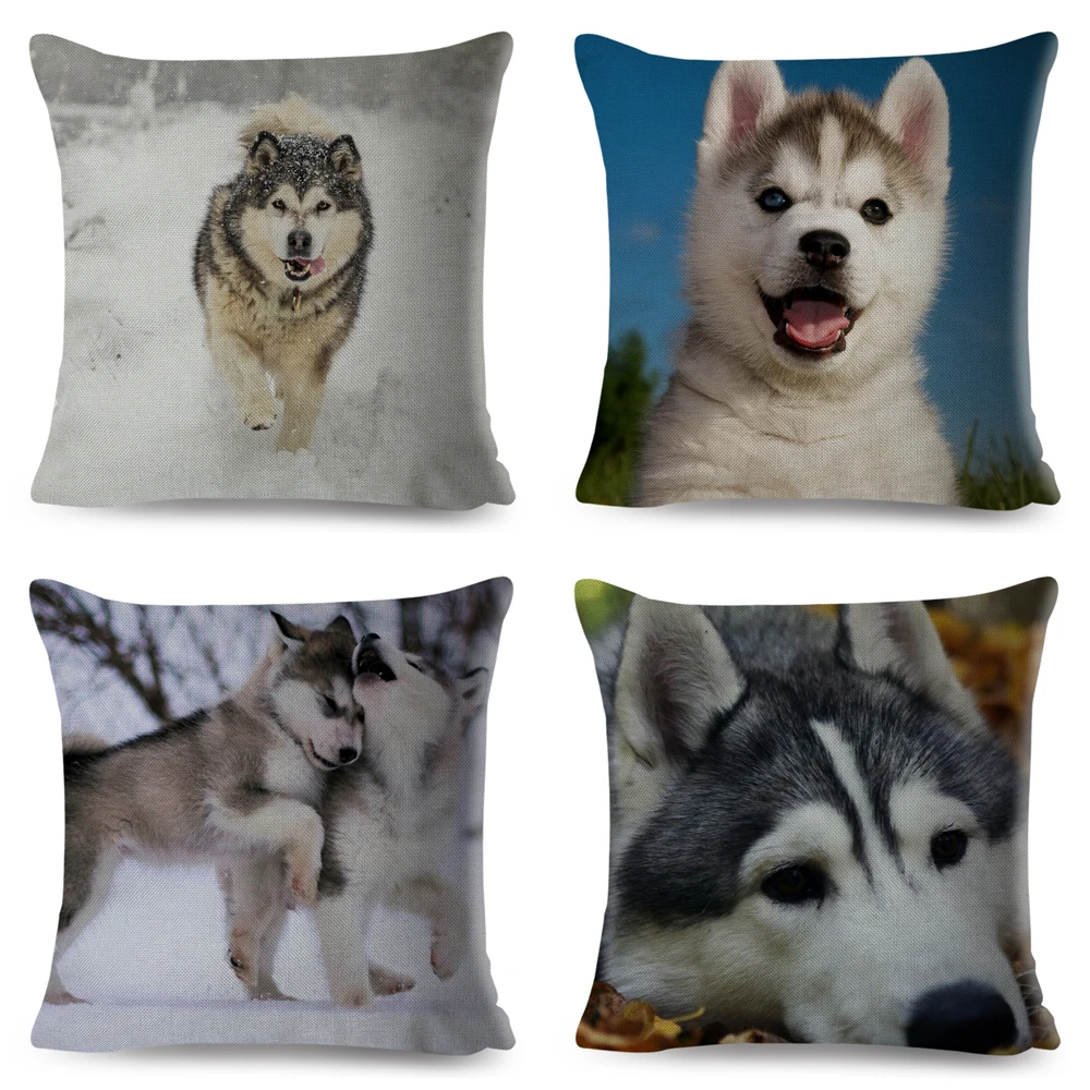 Сибирская Собака Хаски наволочка для дивана автомобильный Декор собака из