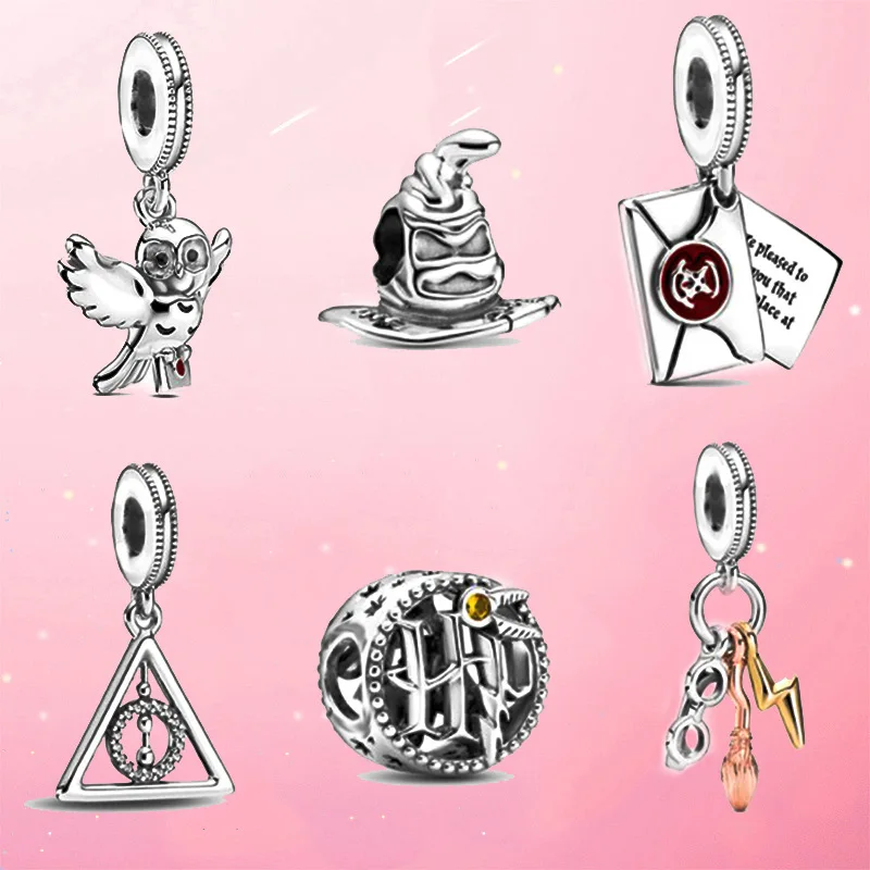 

2021 New 925 Sterling Silver Carrier Pigeon Letter Charm Beads Fit Original Pandora Bracelet DIY Jewelry for Women Gift