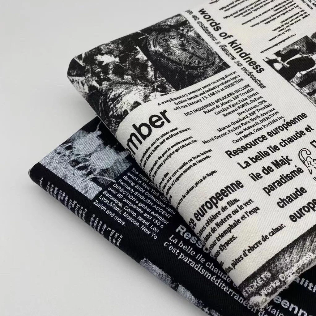 Хлопковая распечатанная ткань для джинсов Fashion Paper Graffiti Twill Fabrics для пошива куртки, блейзера, материалы для рукоделия 100X150cm.