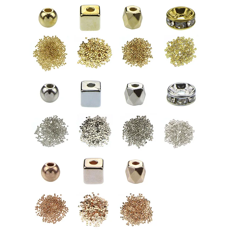 

500 шт./пакет 2 мм/4 мм Мини гладкие разделительные бусины аксессуары