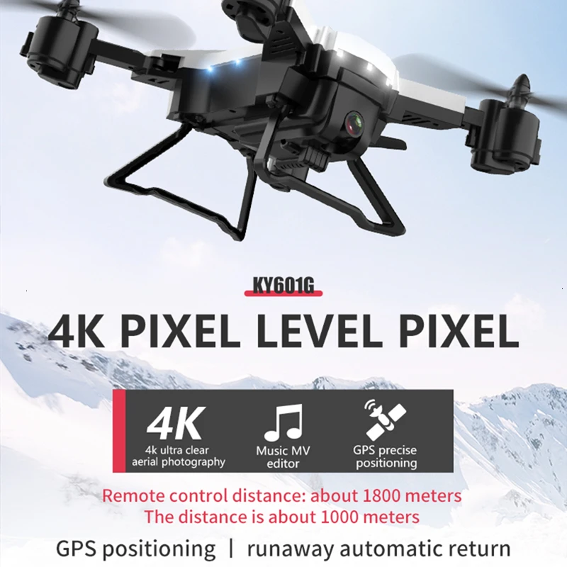Радиоуправляемый Дрон KY601G gps Квадрокоптер с 5G 4K HD камерой 2000 м Дистанция управления Pro селфи следуем за мной Квадрокоптер Fly 20 минут