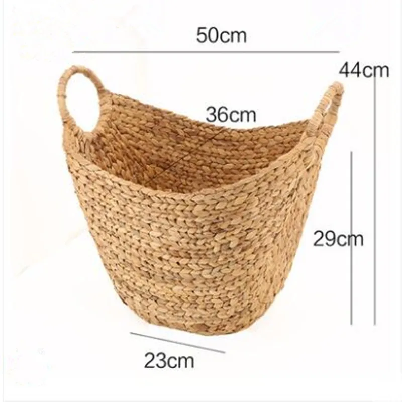 Новинка, ручная вязанная водная гиацинтовая трава, форма лодки, корзина для хранения, натуральная корзина для белья - Цвет: Зеленый