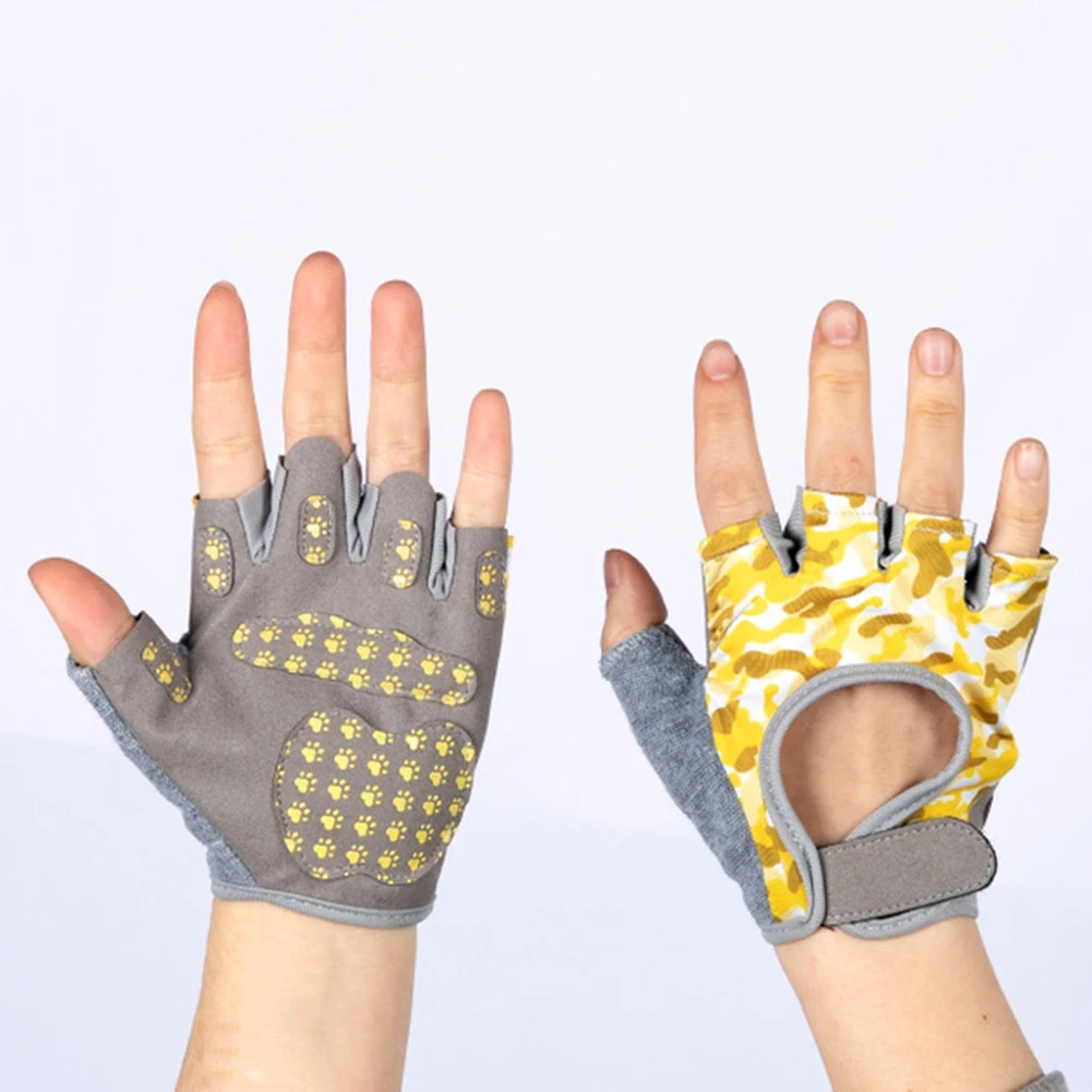 

Cycling Anti Slip Shock Absorbing Padded Breathable Fingerless Sports Gloves, Sweat-Resistant Thickened Mountain Bike Gloves