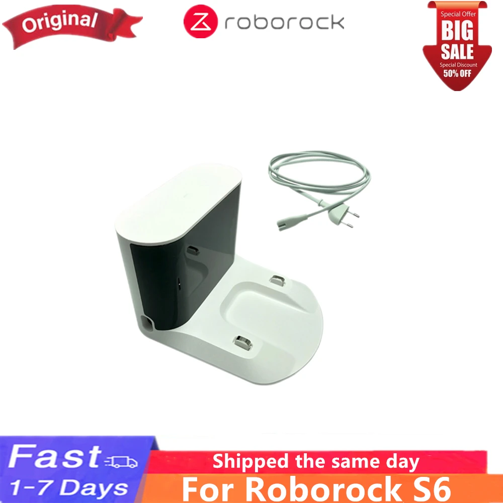 

Original Roborock S6 S60 Vacuum Cleaner Robot Tanos CE Version Charging Pile White/Black Spare Parts Spare Parts Accessories