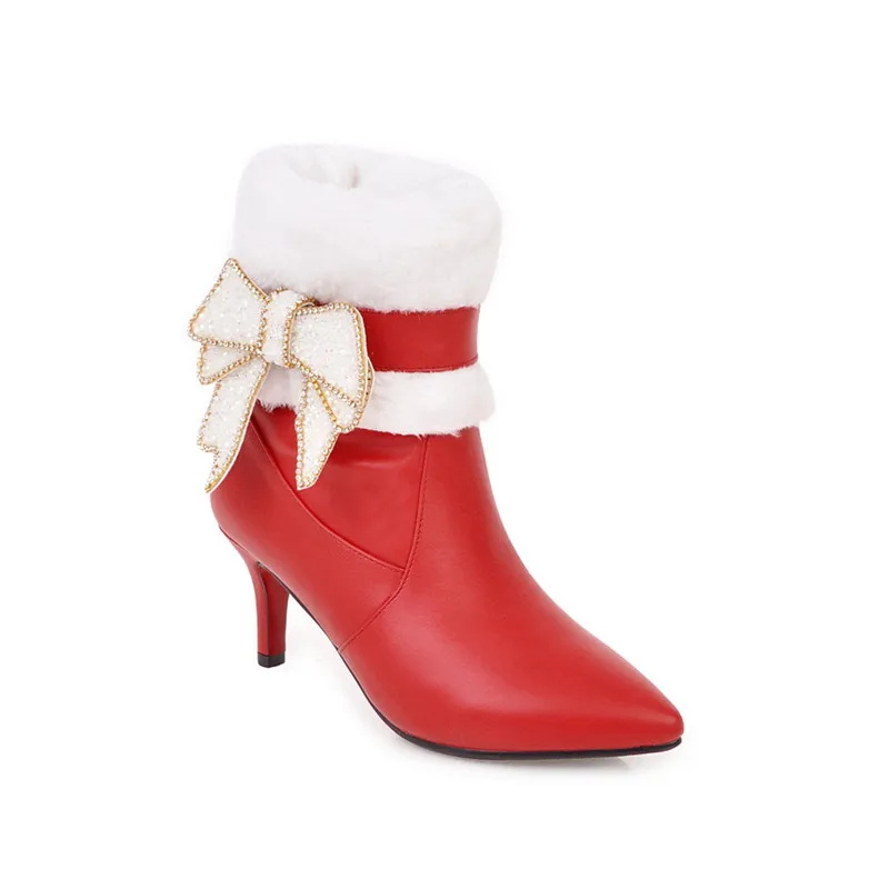 Модные милые блестящие женские туфли YMECHIC без застежек с бантом бабочкой для