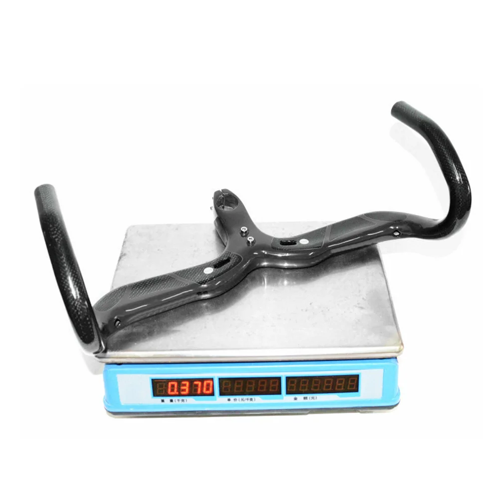 

Carbon Fiber Integrated Curved Handlebar 400mm 420mm 440mm Lightweight Black Road Bicycle 28.6mm Front Fork Parts Handle Bars