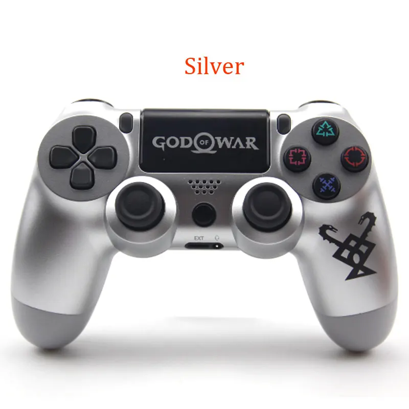 Godofwar Silver Для беспроводного геймпада контроллер для Playstation Dualshock PS4 4 Bluetooth джойстик геймпады для PS4/PS4 Pro Silm PS3 PC Игры - Цвет: Godofwar Silver