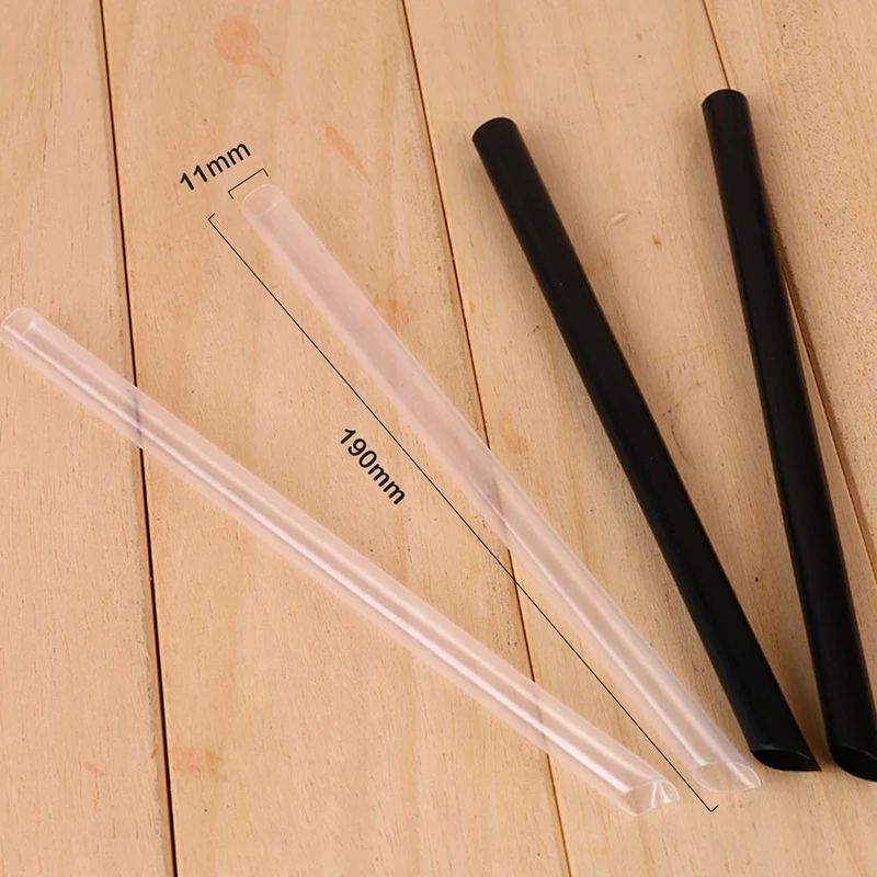 

100pcs Plastic 7.5" Huge Milkshake Straws Pearls Boba Milk Tea Smoothie Cold Drinking Party Accessories Thick Straws Drinkware
