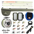 Нахлыстовое удилище Maximumcatch Small Stream Creek, алюминиевая катушка и леска, комбинированное, 23 вес 6-7-6 дюймов, сверхсветильник кое карбоновое удилище