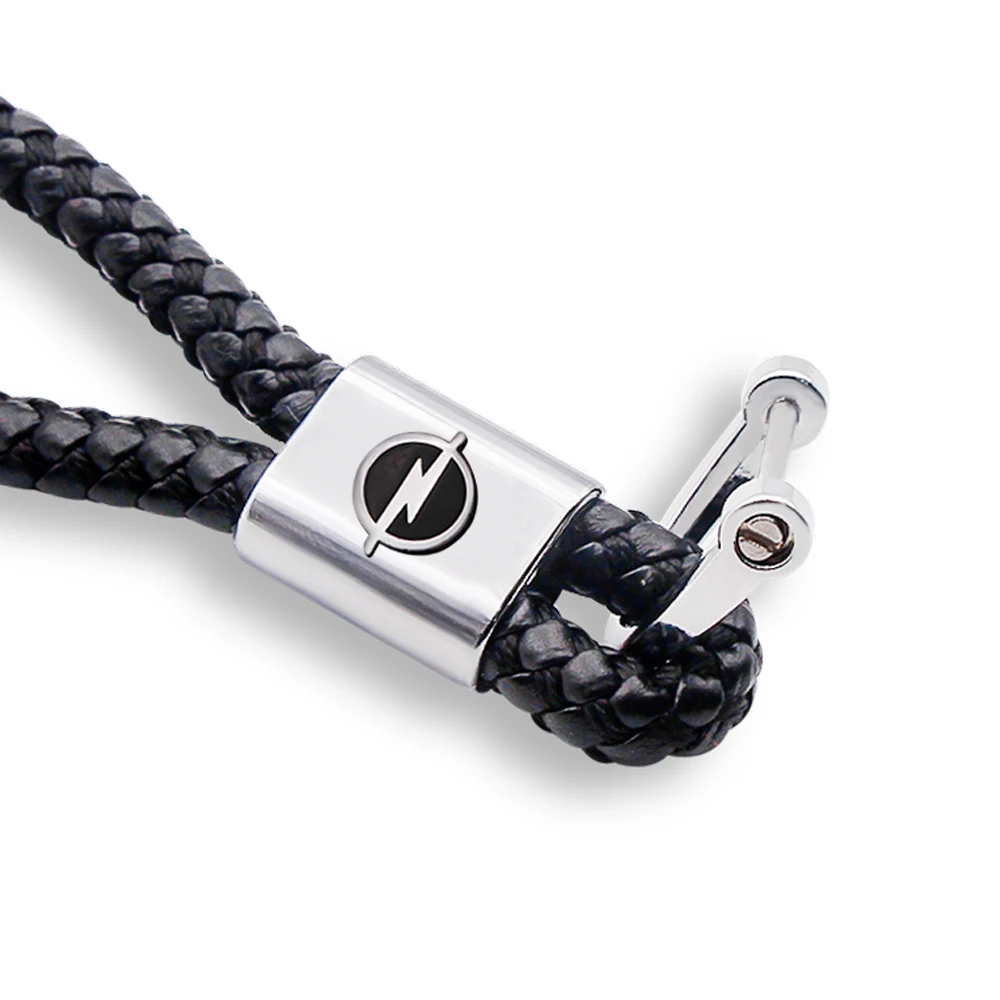 3D высококачественный металлический тканый Кожаный Автомобильный Брелок с