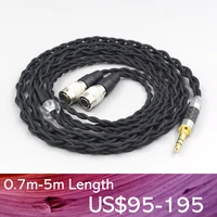 ln007449 pure 99 silver inside headphone nylon cable for mrspeakers ether 2 system cx noire rt closed back planar magnetic