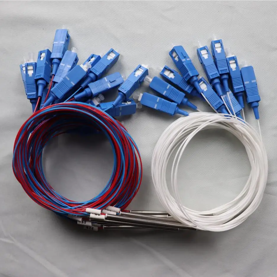 Мини волоконно оптический FBT сплиттер 1X2 с SC/UPC 5/95 10/90 15/85 50/50 20/80 50