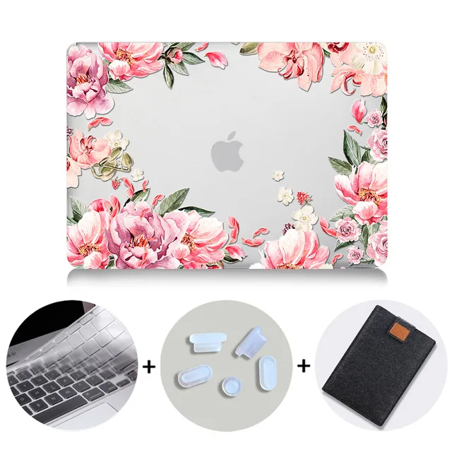 MB07 МТТ Акварель Цветы Crystal Case для Macbook Air 13 дюймов retina A1932 для apple macbook pro 13 15 Touch Bar A1989 A1990 - Цвет: MB07