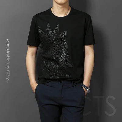 

Men's casual short-sleeved t-shirt wild clothes tide 2767