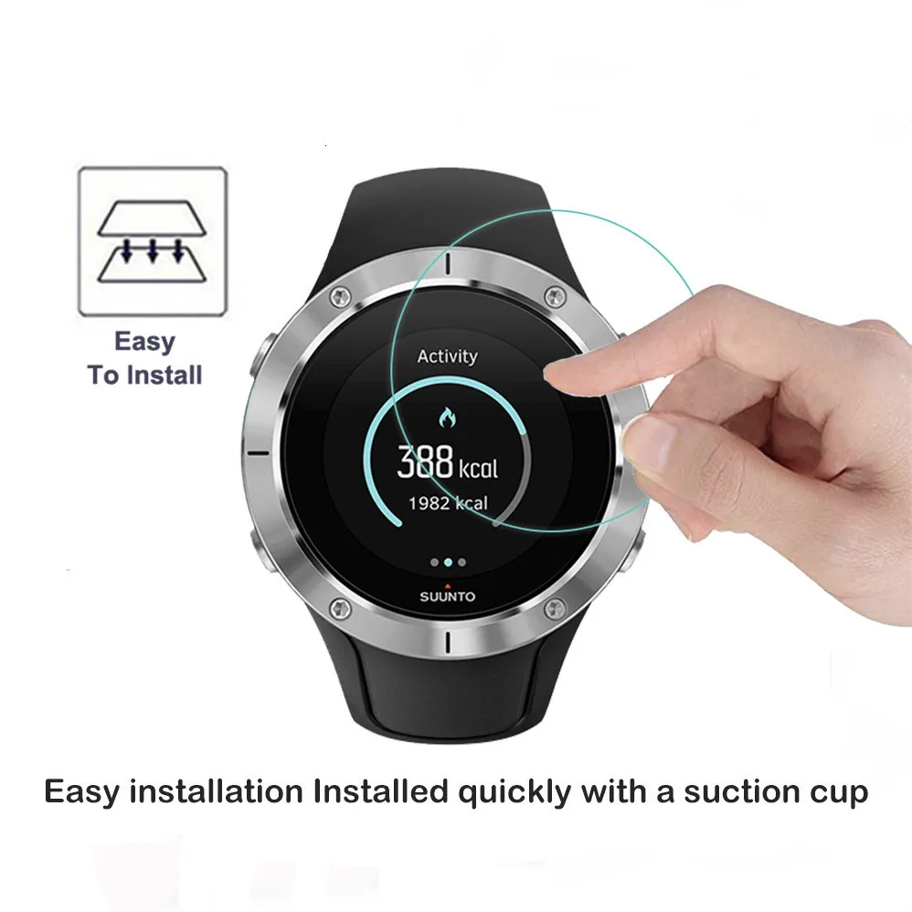 2 упаковки для Suunto Spartan тренера на запястье HR 0,3 мм 2.5D 9H прозрачное закаленное стекло для защиты экрана Смарт-часы, пленка устойчивая к царапинам