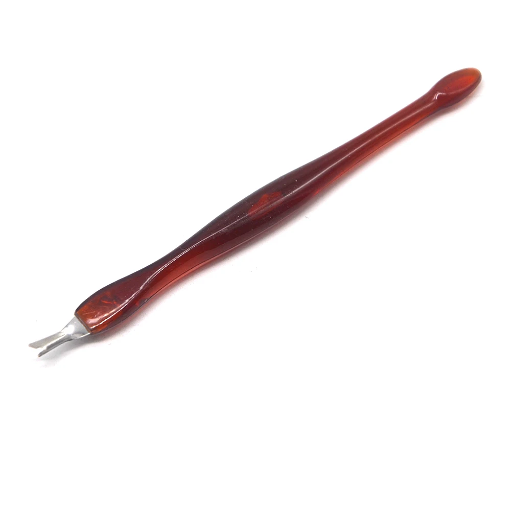 Толкатель для кутикулы из нержавеющей стали вилка дизайна ногтей Маникюрный