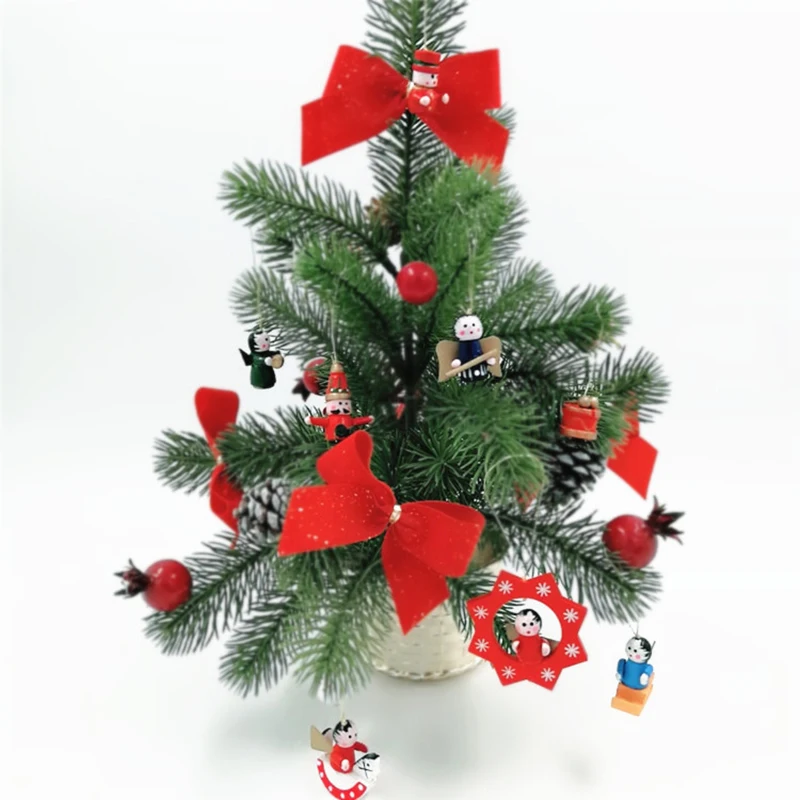 12 шт. рождественский подарок для детей настольный деревянный кулон в форме