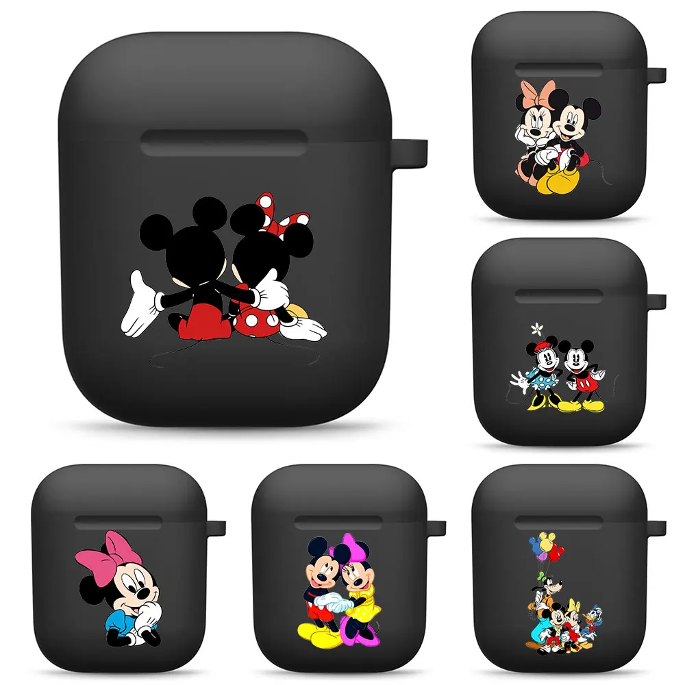 

Silicon Protective Case For Apple Airpods 1 Case Bluetooth Case for airpod 2 Wireless Charging Box Bags Disney Minnie Mouse Love