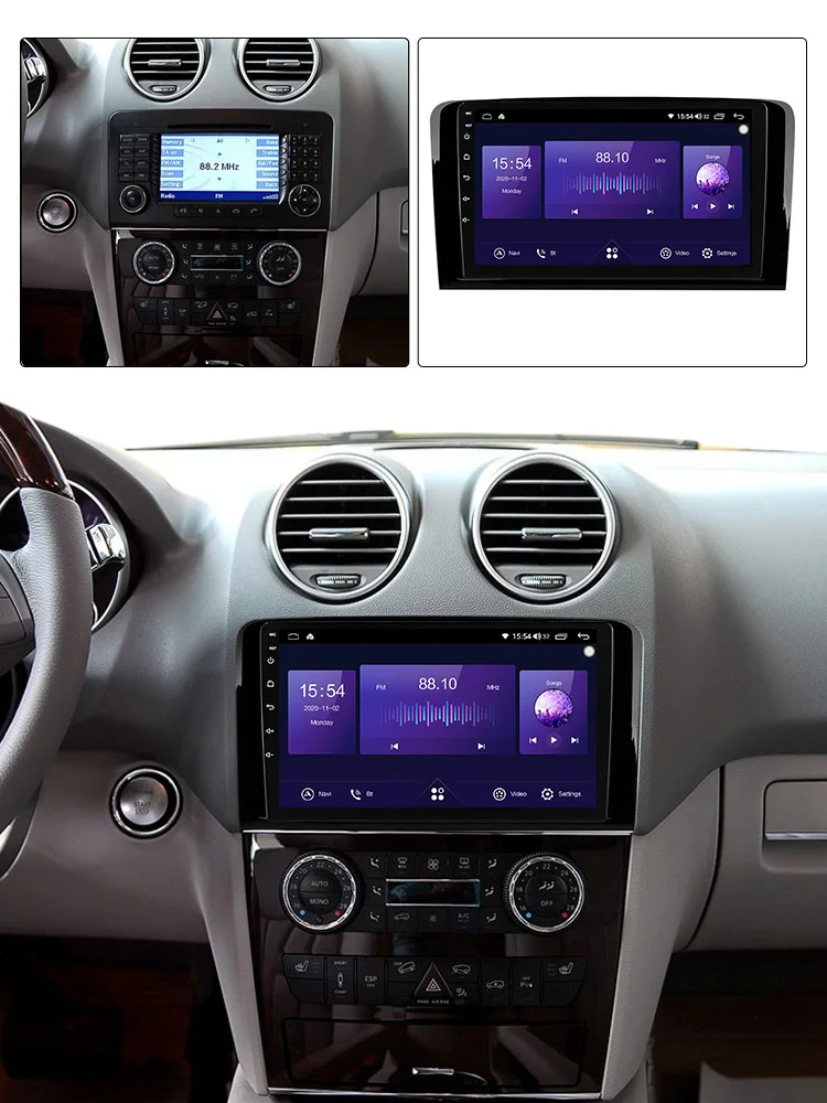 Android 11 DSP IPS автомобильное радио для Mercedes Benz M Class W164 GL X164 ML ML350 ML500 GL3 4G LTE BT GPS