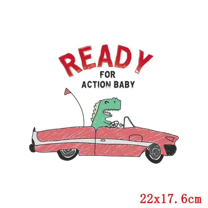 Виниловые Мультяшные милые динозавры нашивки в полоску крутые животные пластыри