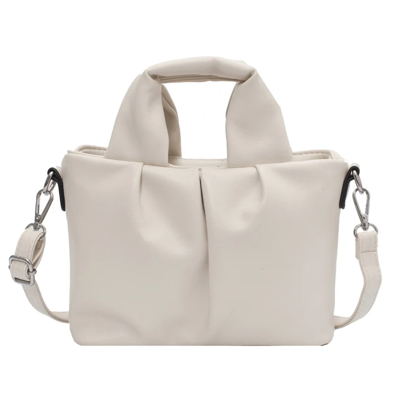 

NEW Soft PU Leather Shoulder Bag for Women 2021 Simple Luxury Folds Crossbody Bag Ladie Design Fashion Handbag and Purses