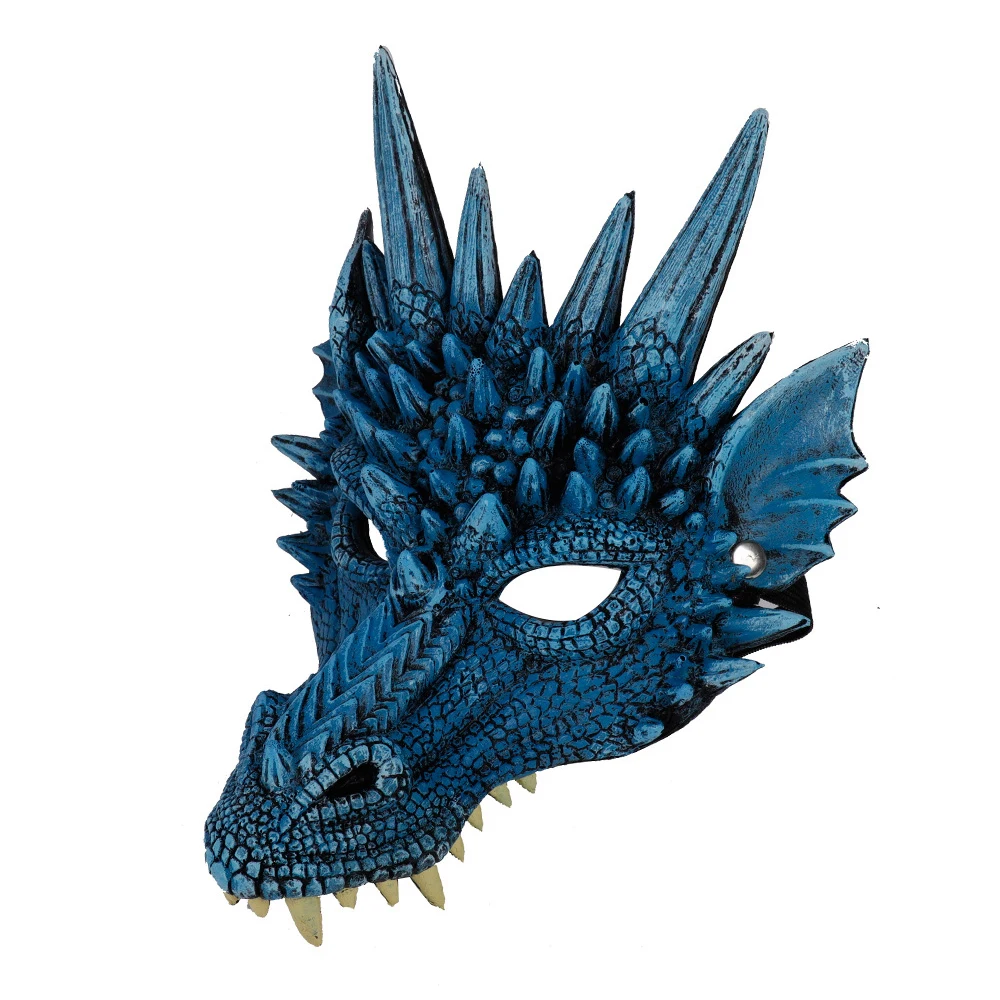Mardi Gras 3D ПУ вспененный животное китайский дракон Рождественский костюм косплей маска для мужчин женщин карнавала Марди Гра Вечерние